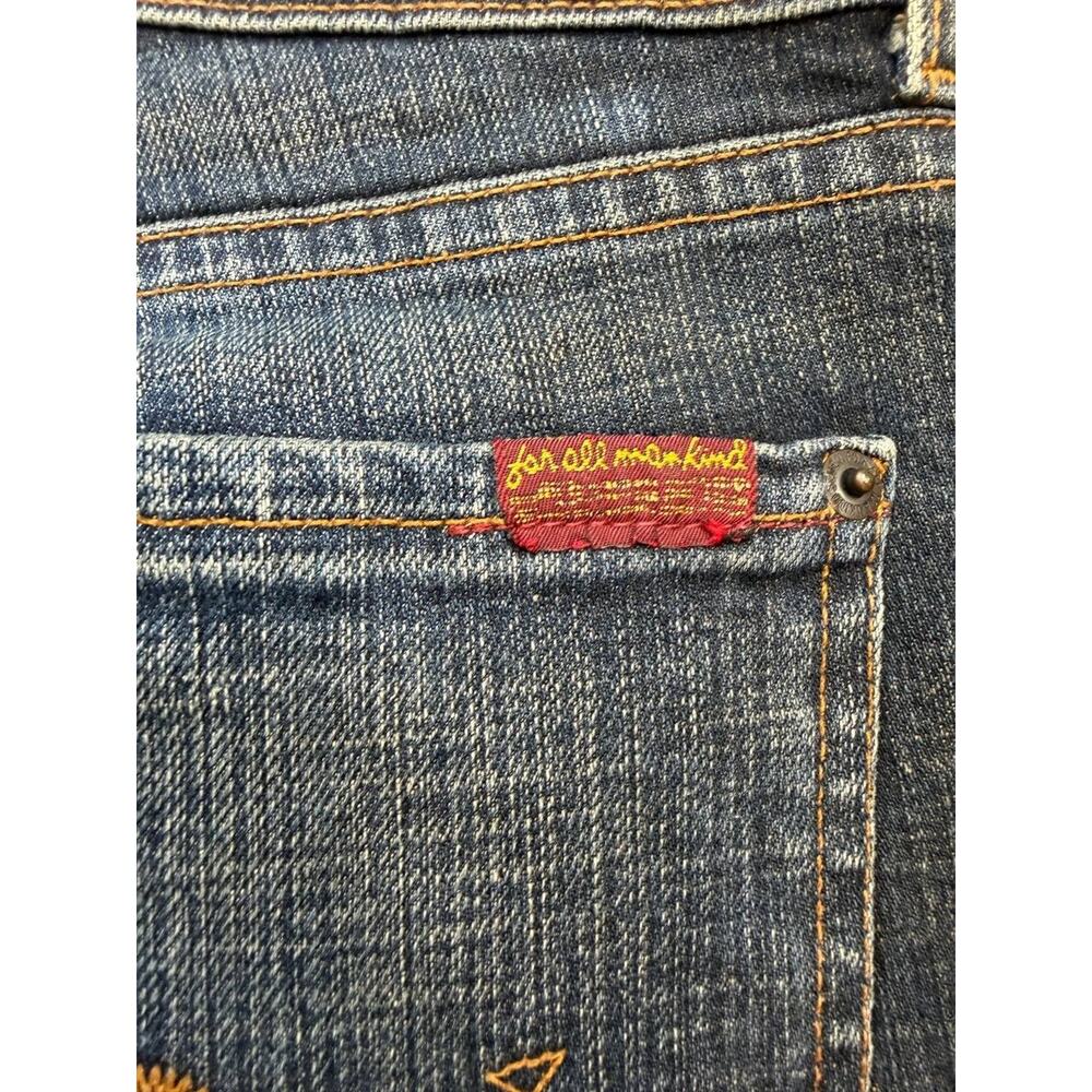 Vintage Y2K 7 For All Mankind Jeans Womens 28 Low Rise Bootcut Gray Black USA - Picture 14 of 15